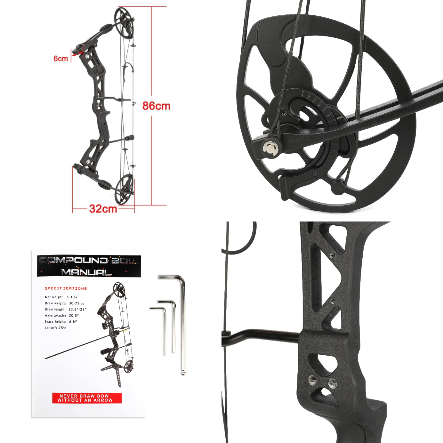 Hunting Compound Bow 30-70 lbs Adjustable Fishing