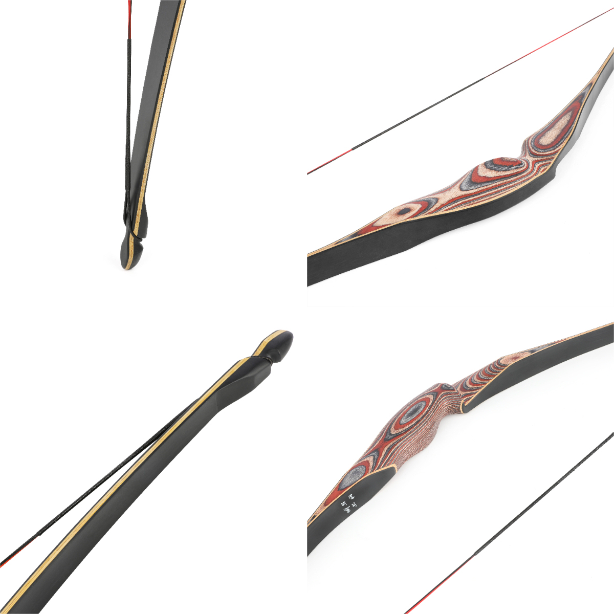 Traditional Triangle Longbow Bamboo Core 20-55lbs LH RH