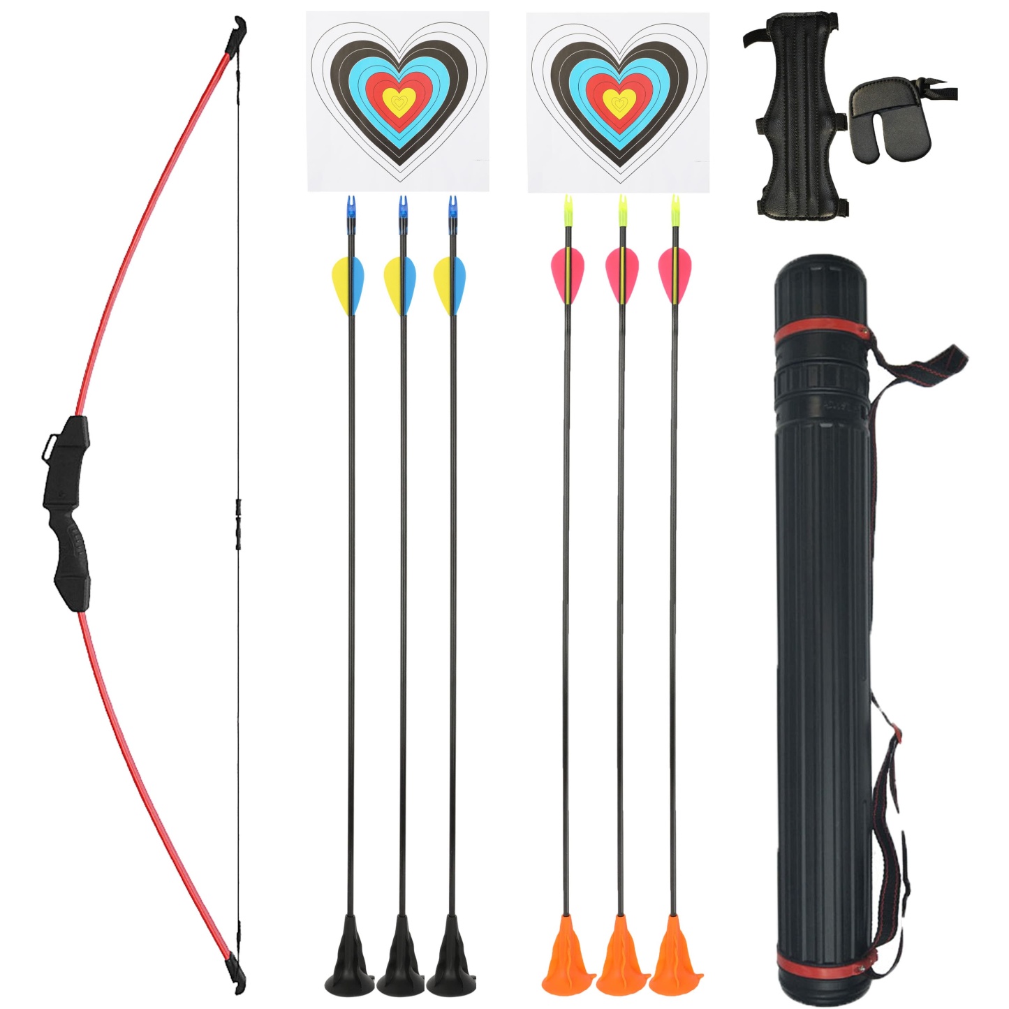  Youth Takedown Recurve Bow & Arrow Set Kids Children Gift RH LH