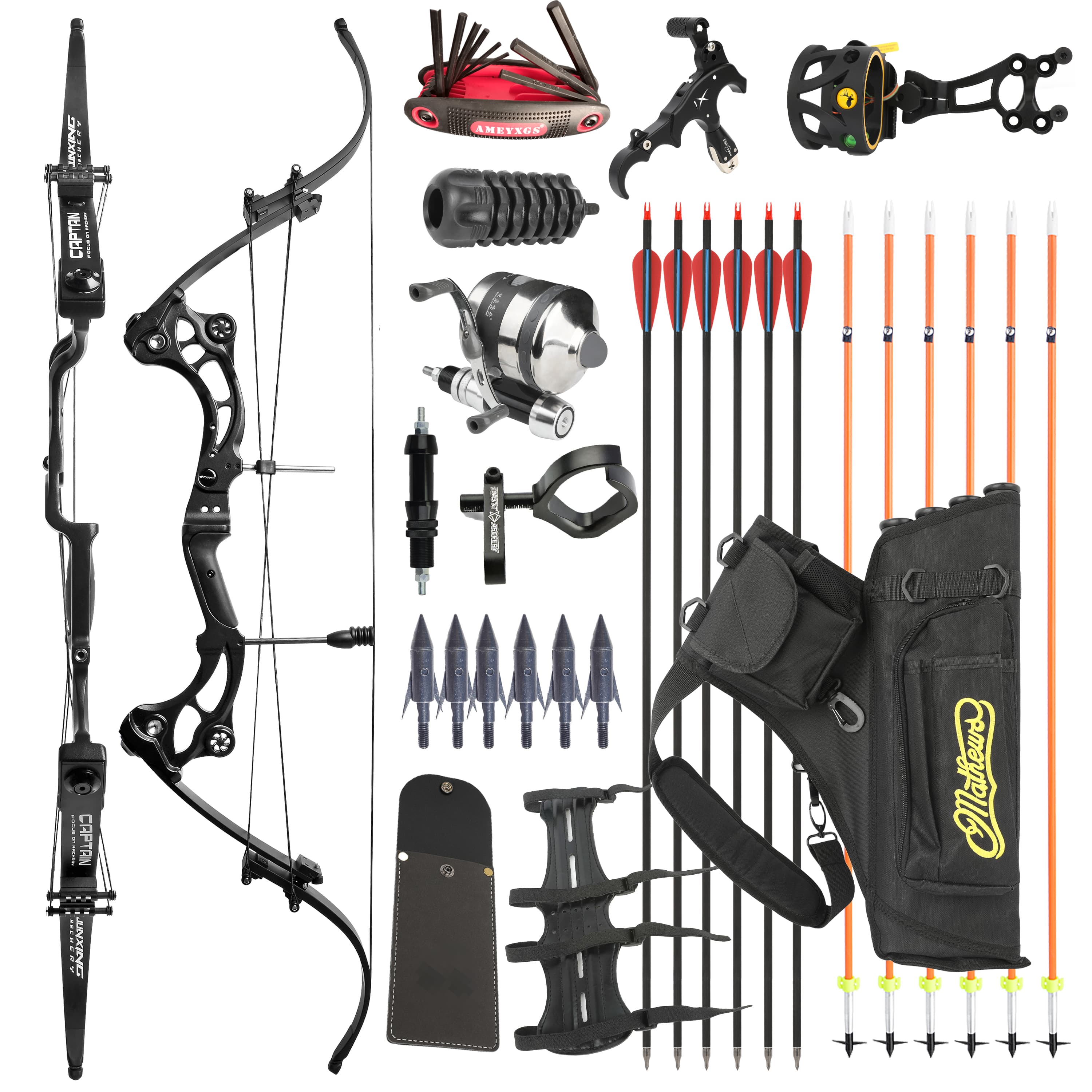 Junxing F164 Lever Bow Recurve Compound Archery Fishing Hunting