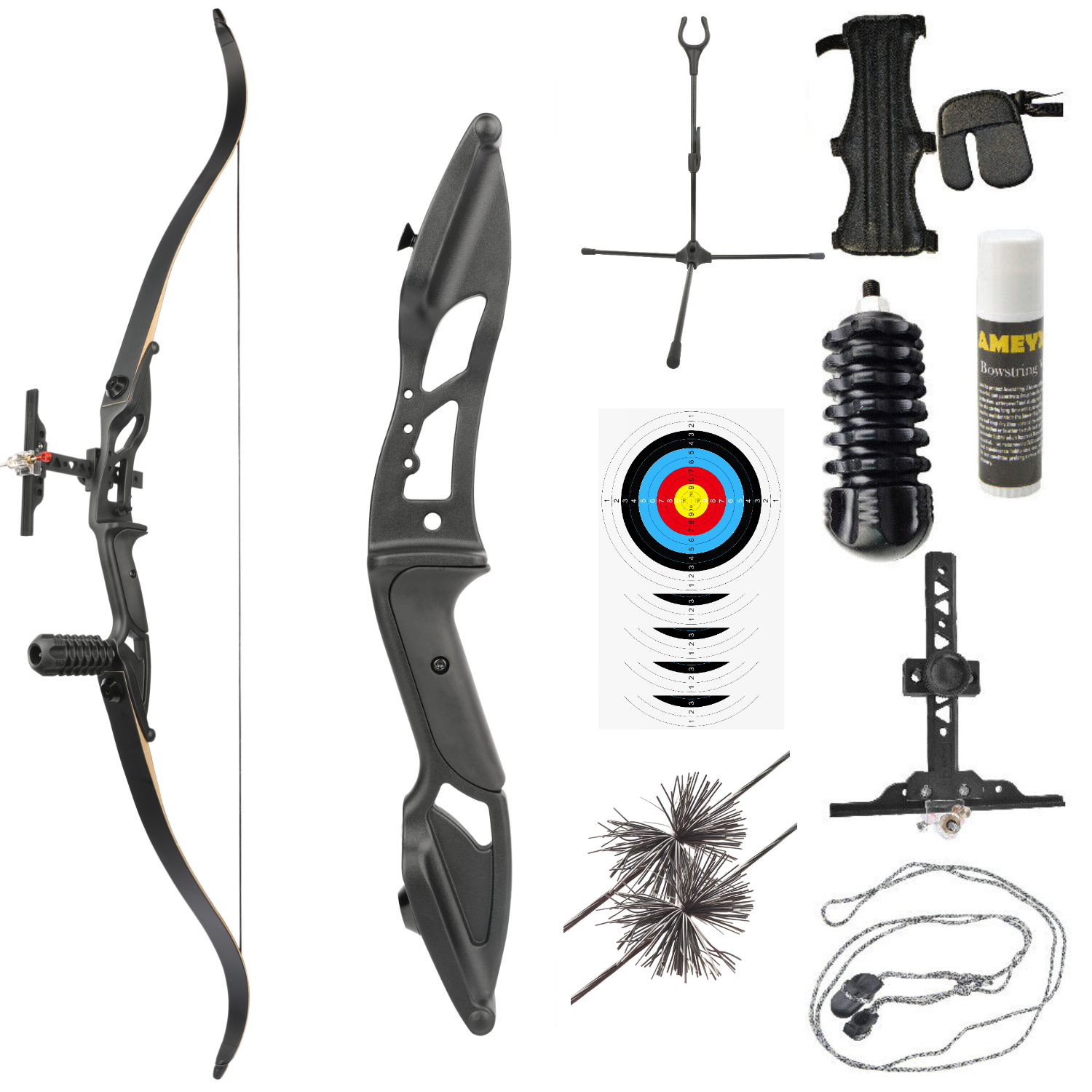 JUNXING Archery F179 Hunting Recurve Bow Set 56'' 30-50 lbs for Adult