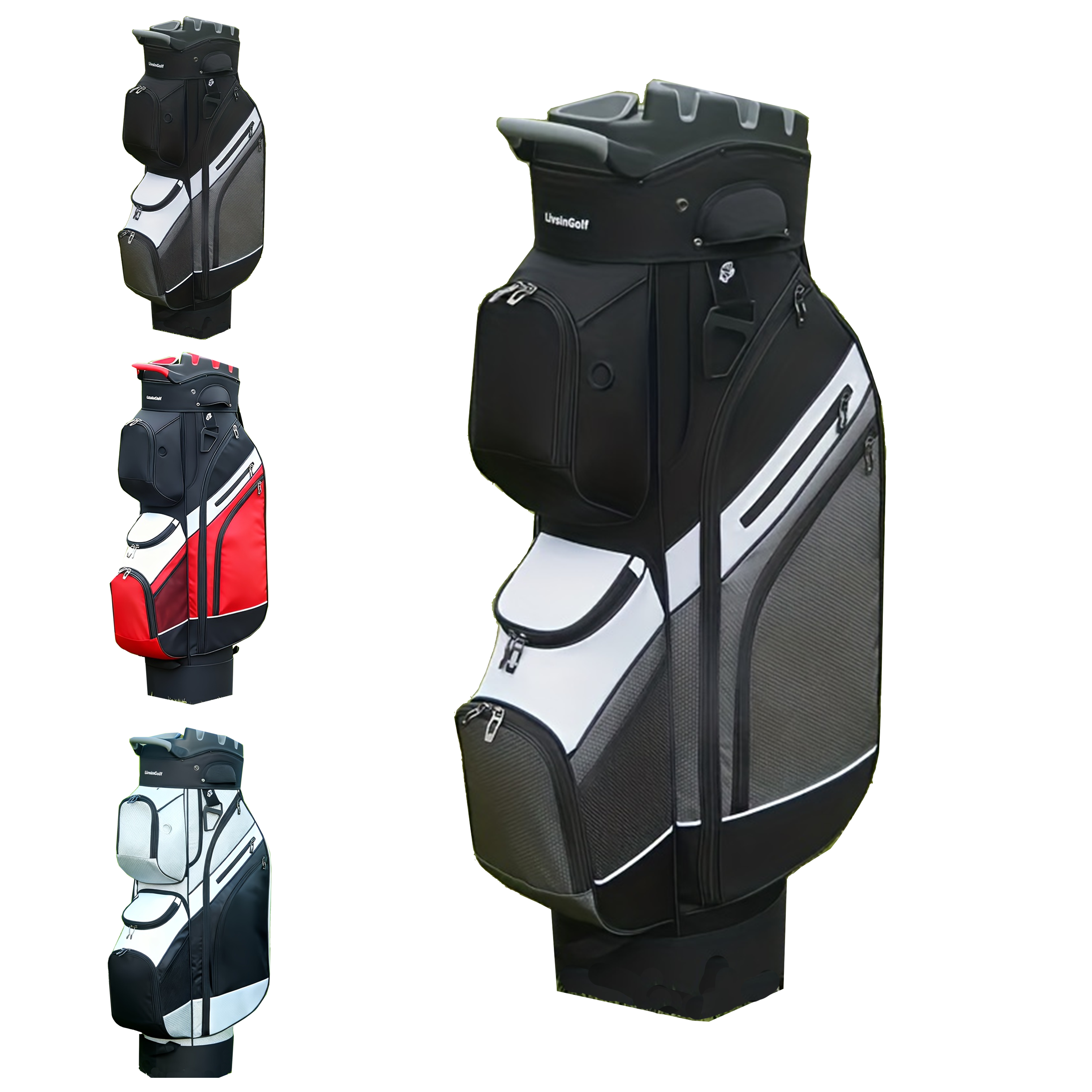 Golf Bag 14-Way Dividers 7 Pocket Case Travel Golf Club Accessory 