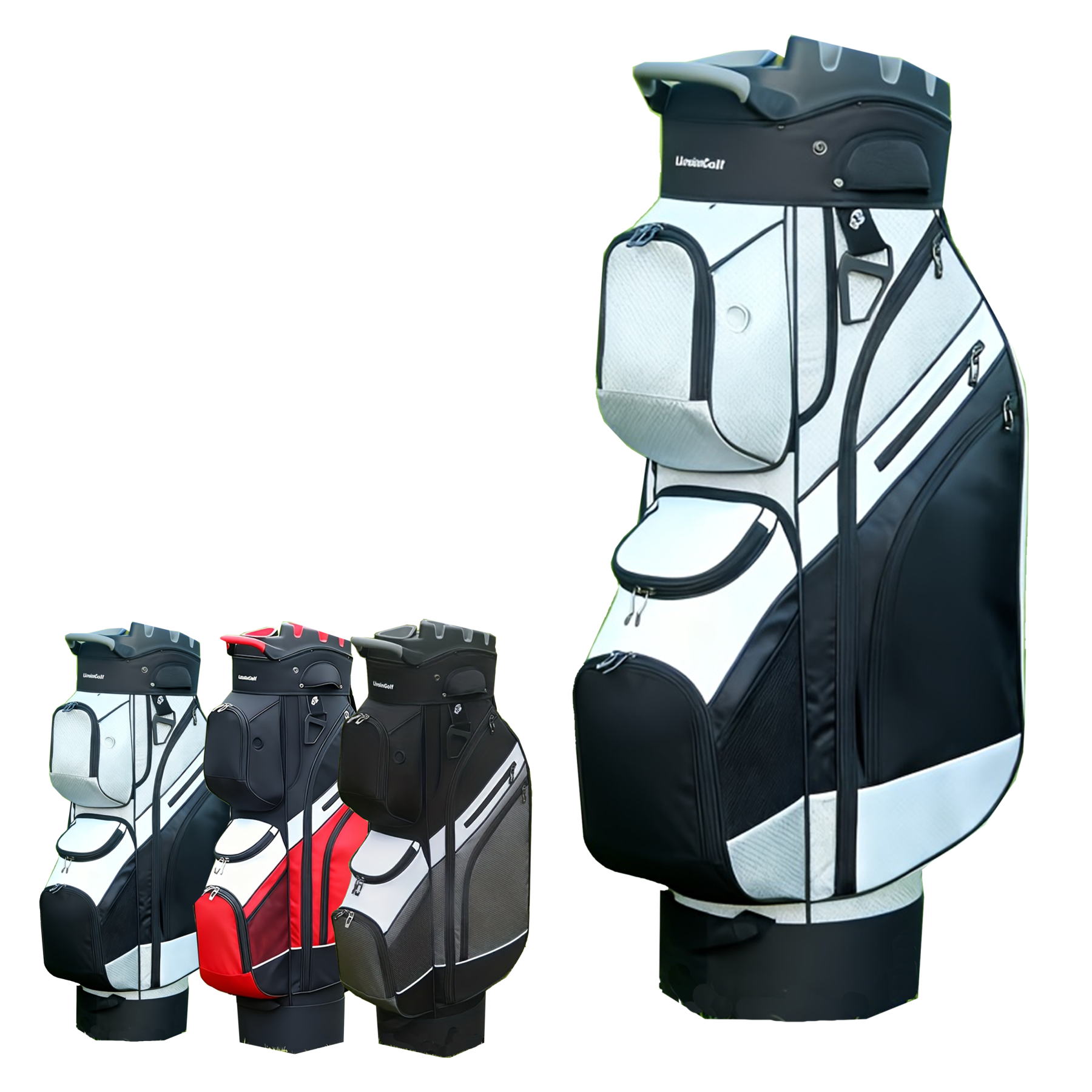 Golf Bag 14-Way Dividers 7 Pocket Case Travel Golf Club Accessory 