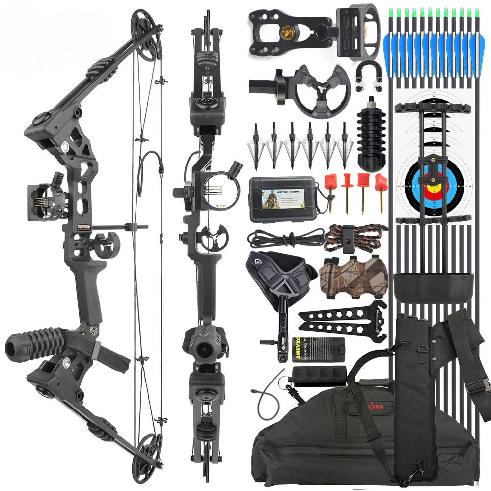 Junxing X8 Compound Bow and Arrows Set 20-70lb Adjustable Hunting