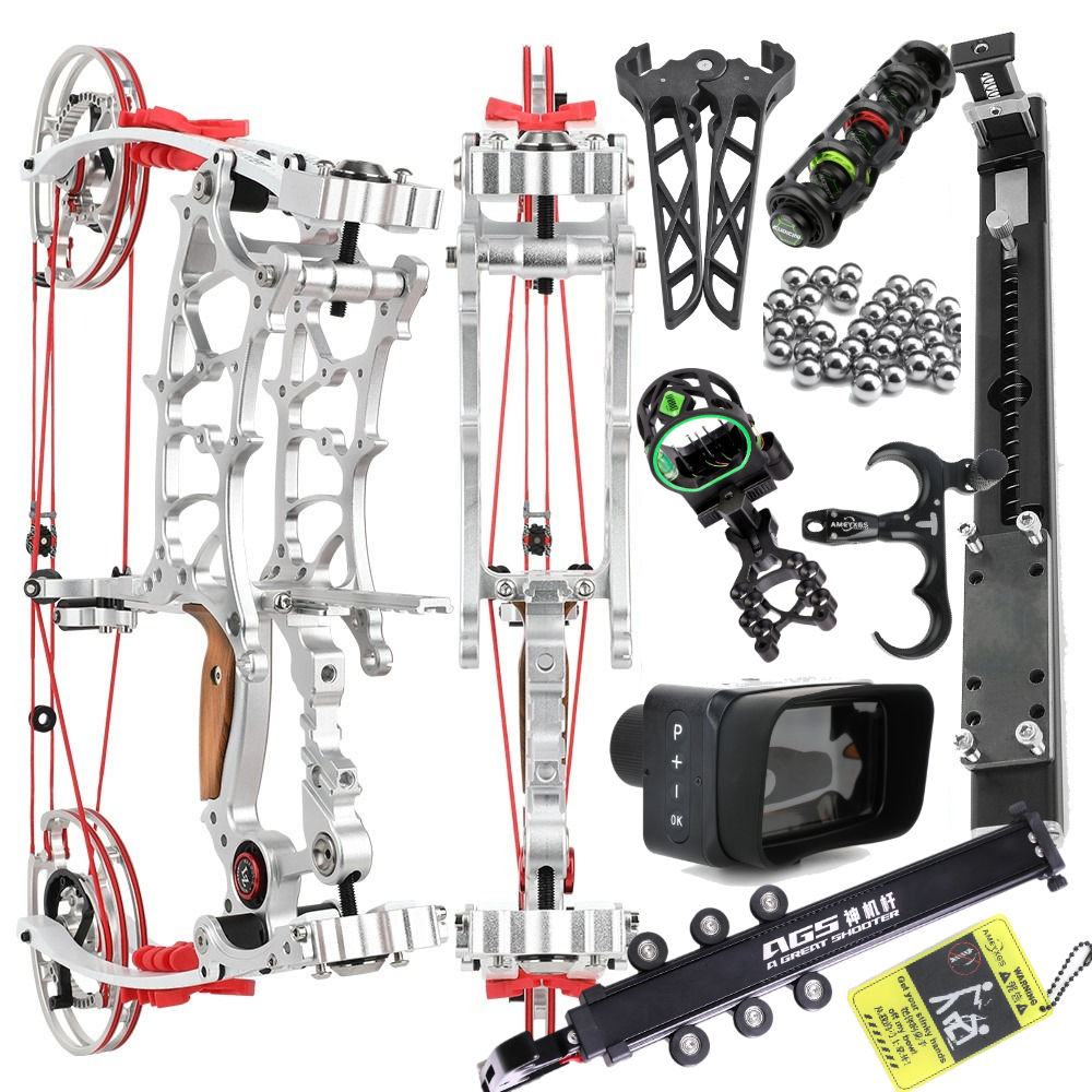 CNC Dual-use Compound Bow 17" with Steel Ball Shooter Night Vision