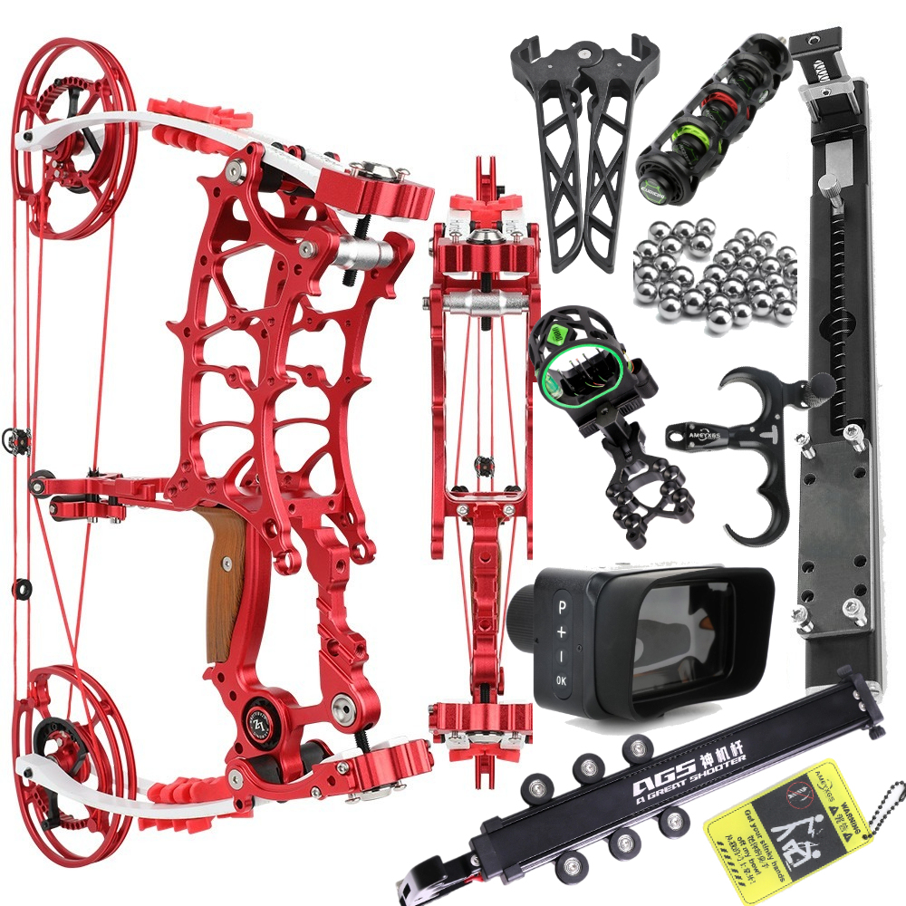 CNC Dual-use Compound Bow 17" with Steel Ball Shooter Night Vision
