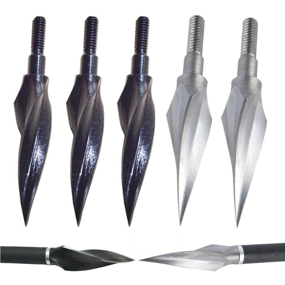 Traditional Broadhead Screw Points Tips Hunting Arrowheads 150 Grain