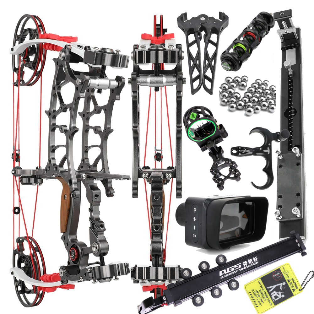 CNC Dual-use Compound Bow 17" with Steel Ball Shooter Night Vision