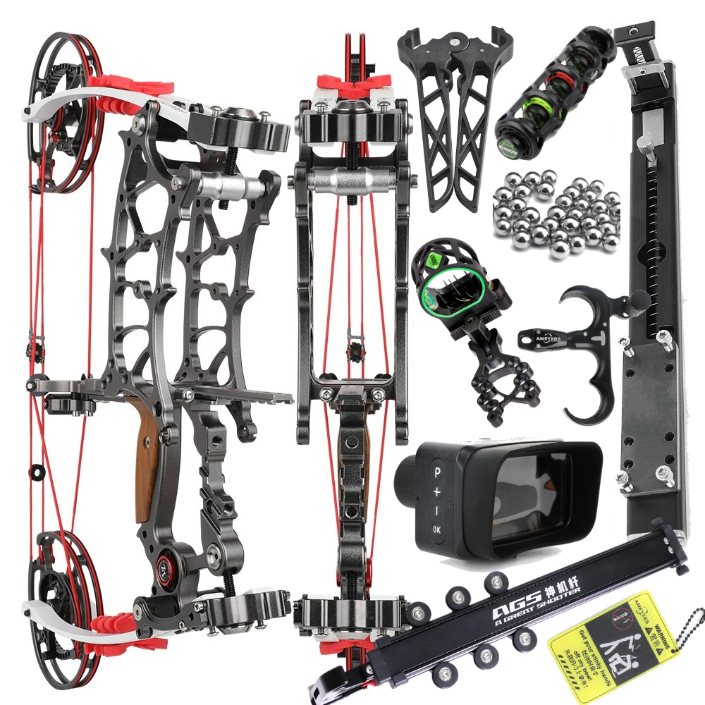 CNC Dual-use Compound Bow 17" with Steel Ball Shooter Night Vision
