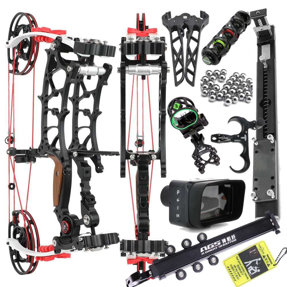 CNC Dual-use Compound Bow 17" with Steel Ball Shooter Night Vision