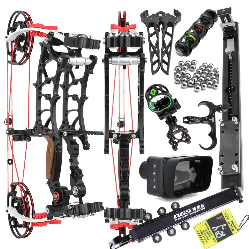 CNC Dual-use Compound Bow 17" with Steel Ball Shooter Night Vision