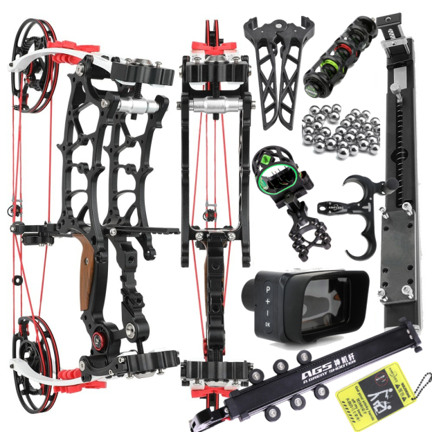 CNC Dual-use Compound Bow 17" with Steel Ball Shooter Night Vision