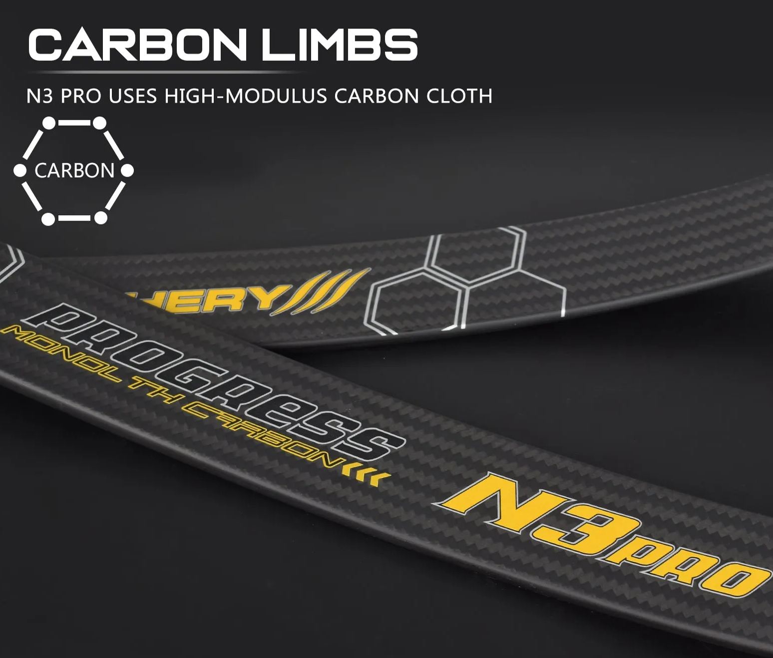 NIKA N3 PRO Limbs ILF Recurve Bow 68" @25H 100% Carbon Fiber 16-50lbs