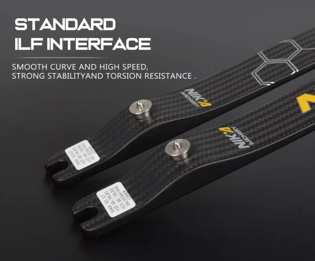 NIKA N3 PRO Limbs ILF Recurve Bow 68" @25H 100% Carbon Fiber 16-50lbs