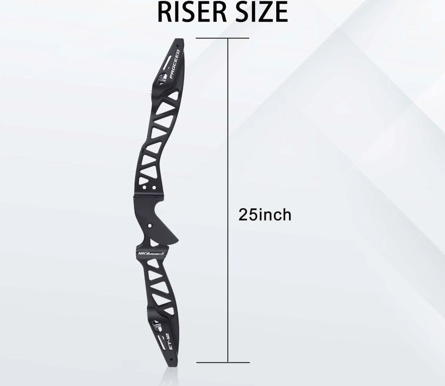 NIKA ET-12 CNC 25 inch ILF Recurve Bow Riser RH/LH