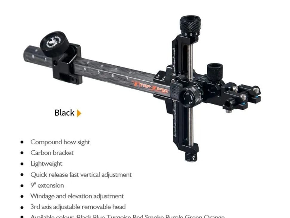 TOPOINT Archery TP8810 Target Compound Bow Sight Micro Adjust LH RH
