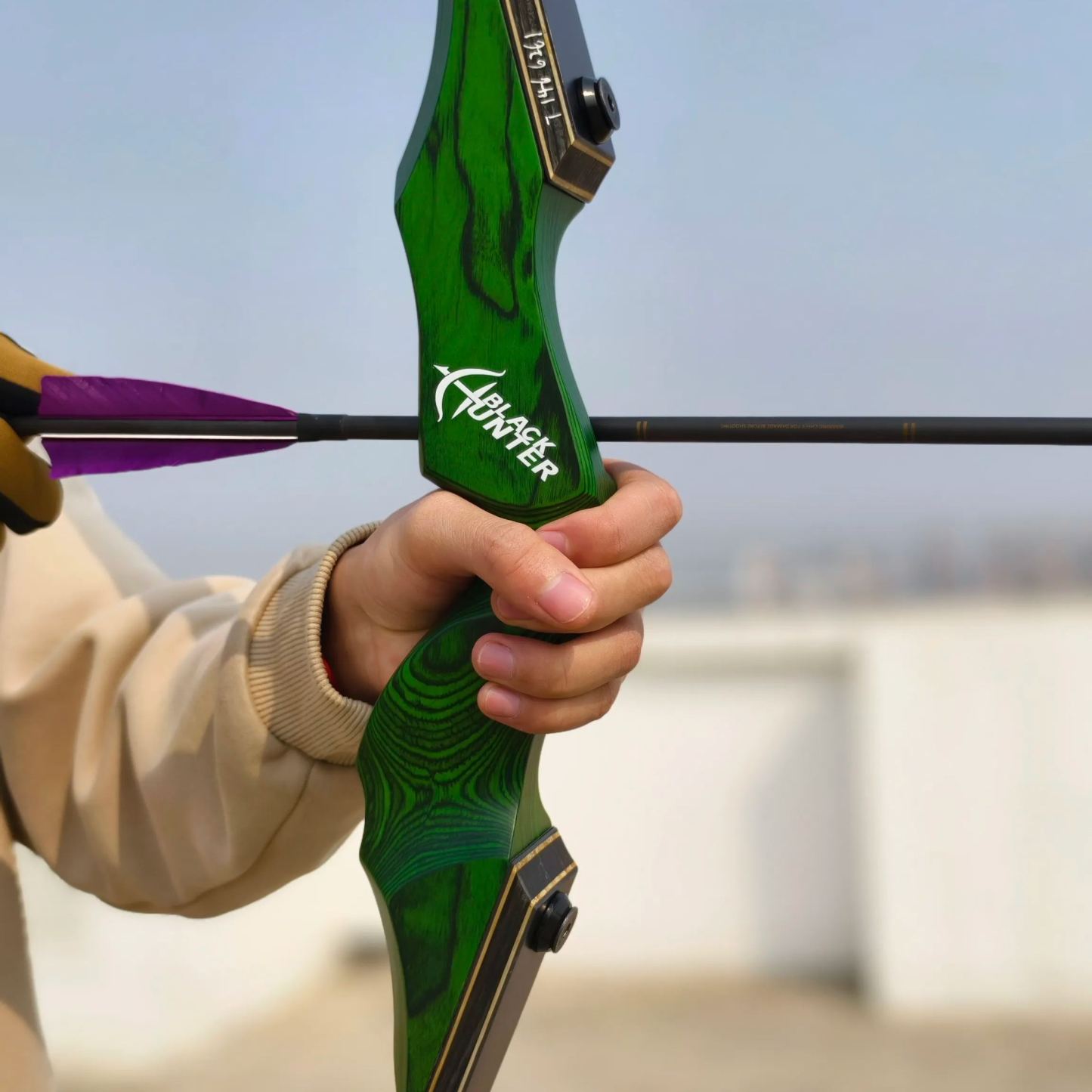 Black Hunter Longbow for Adult 60 inch 20-60lbs RH LH Target American Hunting 