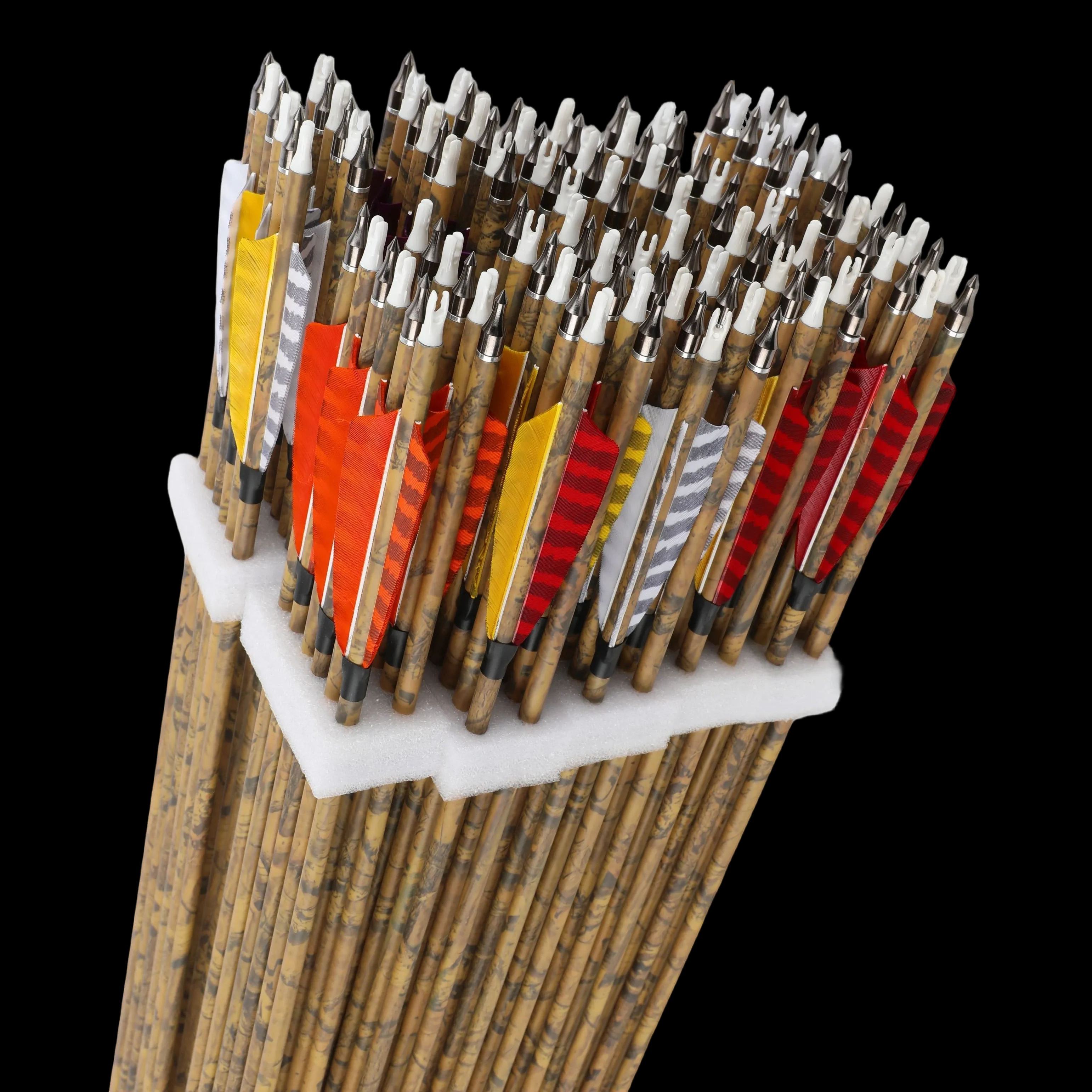 30 Inch Carbon Arrows 500 Spine 4 Inch Feathers