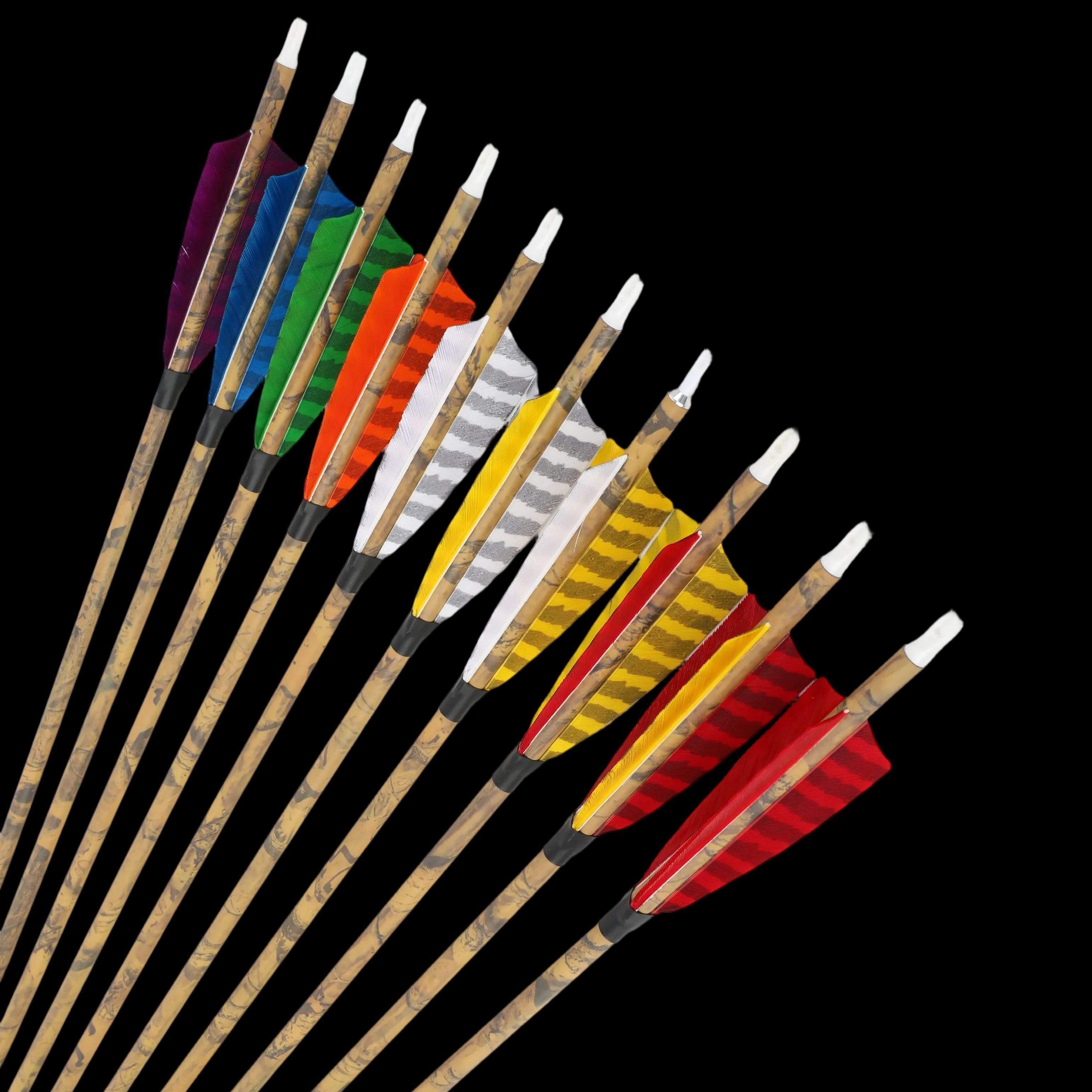 FQH 30 Inch Carbon Arrows 500 Spine 4 Inch Feathers