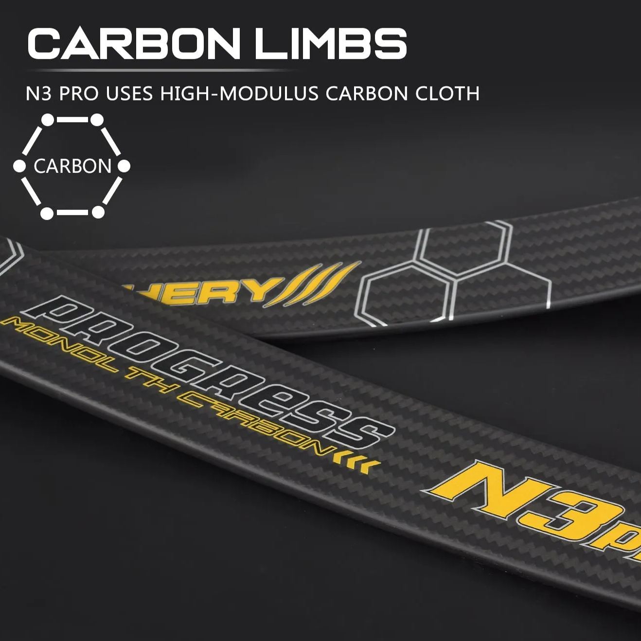 NIKA N3 PRO Limbs ILF Recurve Bow 68" @25H 100% Carbon Fiber 16-50lbs