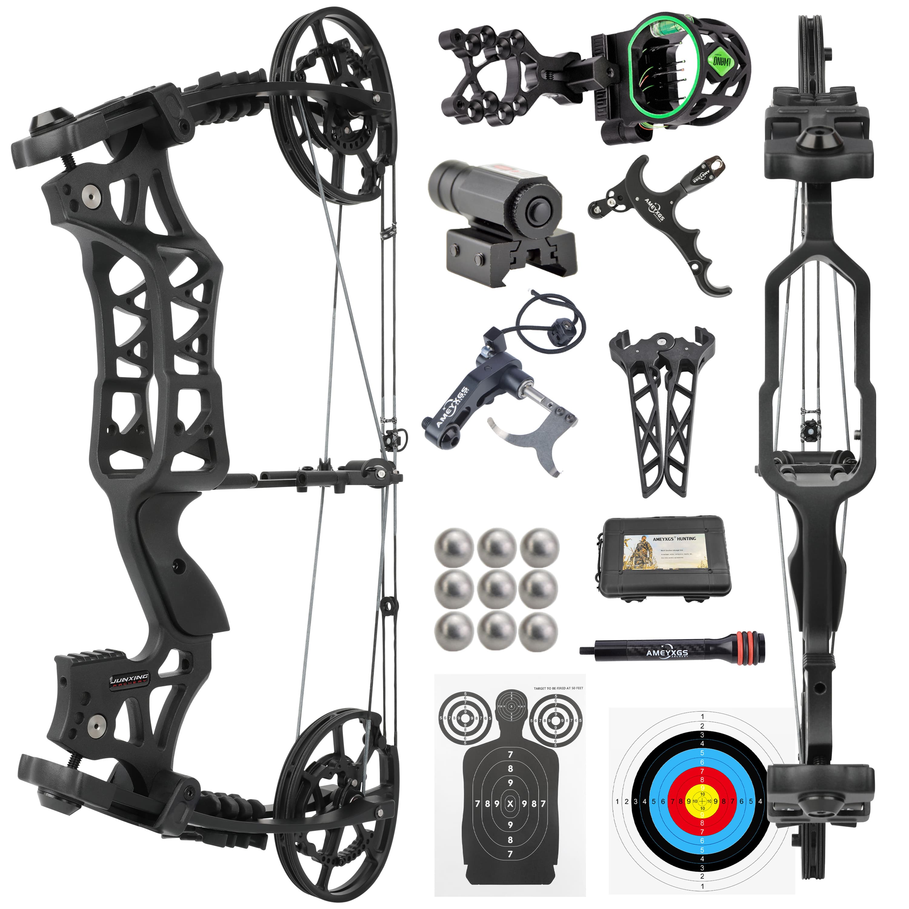 JUNXING M109EA Dual-use Compound Bow Arrow & Steel Ball Shooting
