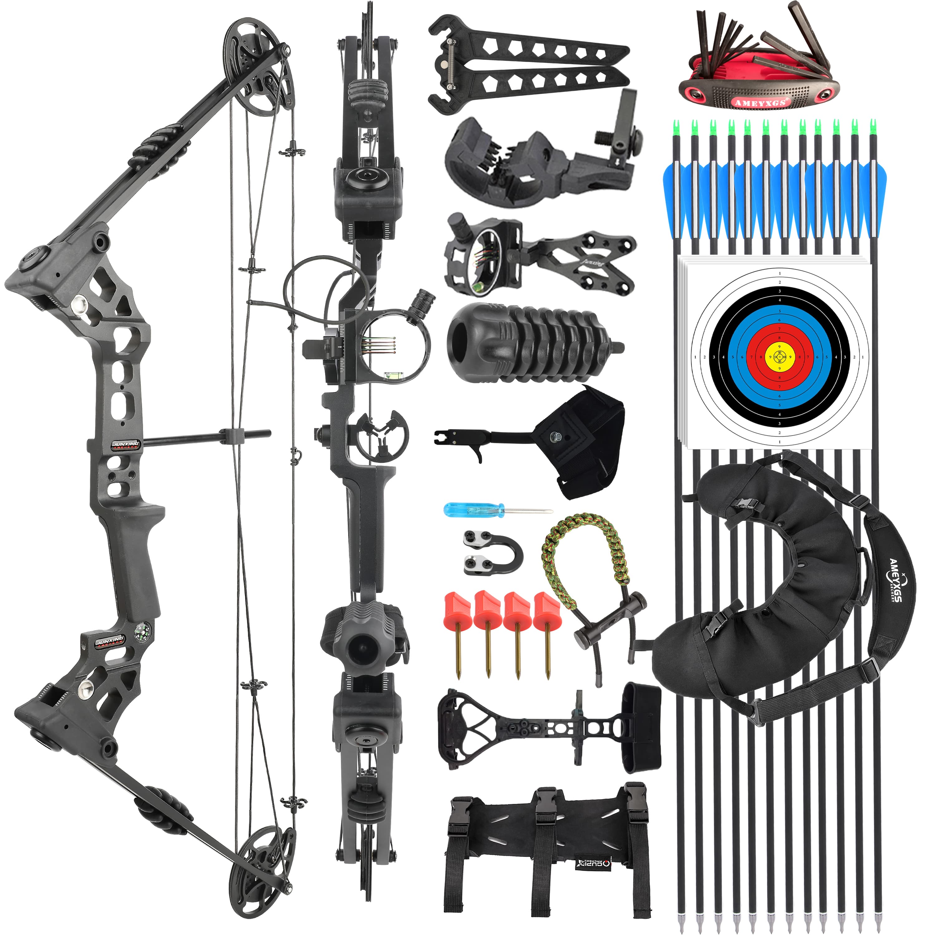 Junxing X8 Compound Bow Set Hunting Archery LH RH