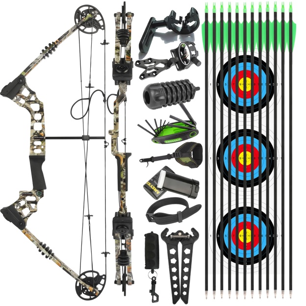 Junxing X8 Hunting Compound Bow Set Adjustable 20-70lb LH RH