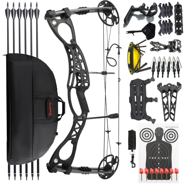 Junxing M126 Hunting Compound Bow Kit 0-70lbs Archery Package