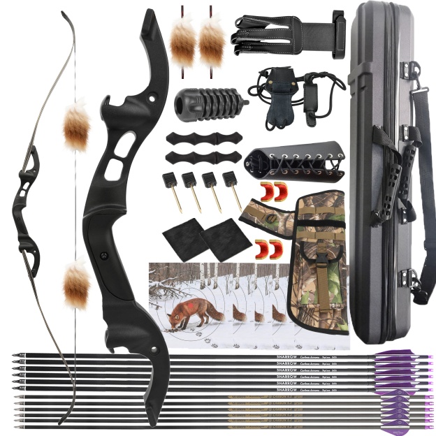 TBOW H3 Hunting Takedown Recurve Bow Kit Formula 62" 25-60Ibs