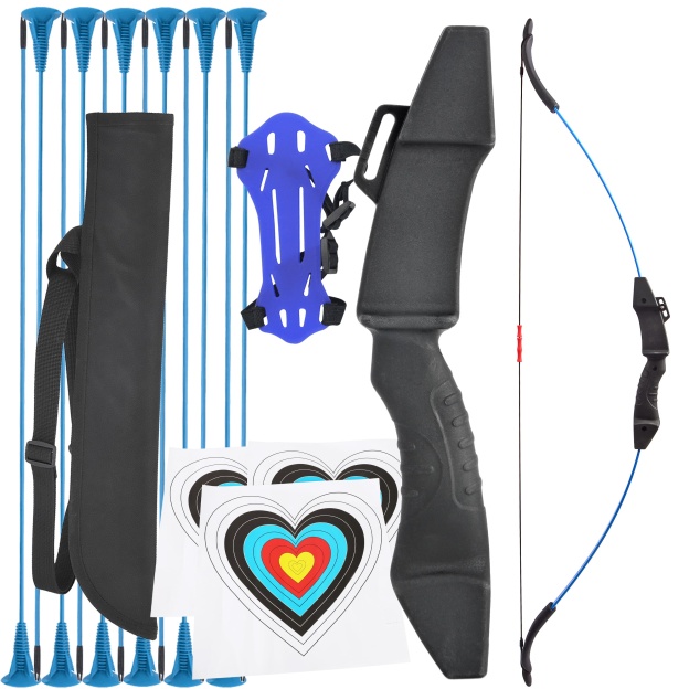 Youth Recurve Bow & Arrow Set Kids Children Target Gift 8-15lbs
