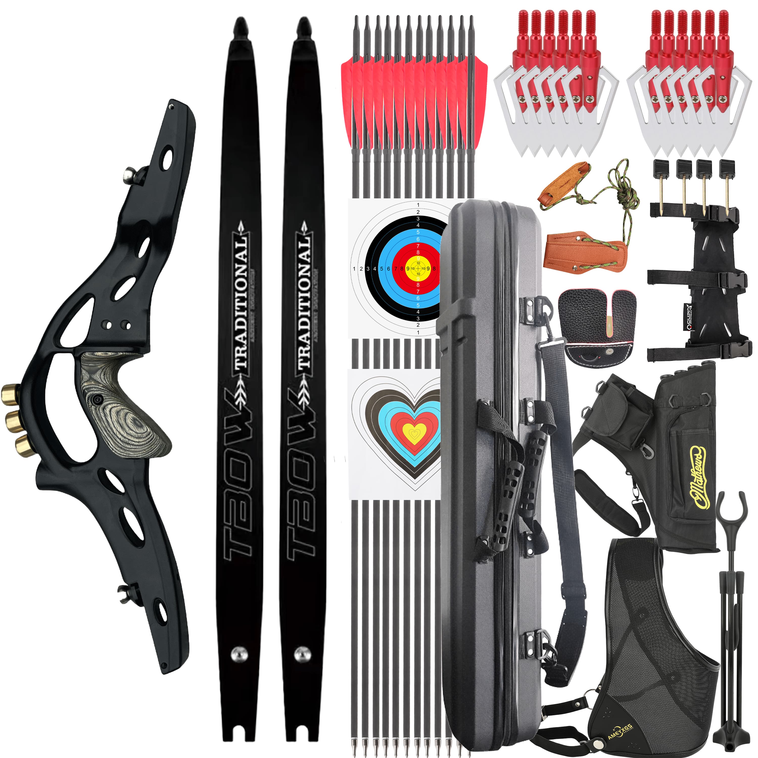 TBOW ILF Recurve Bow 62" 30-60lbs for American Hunting