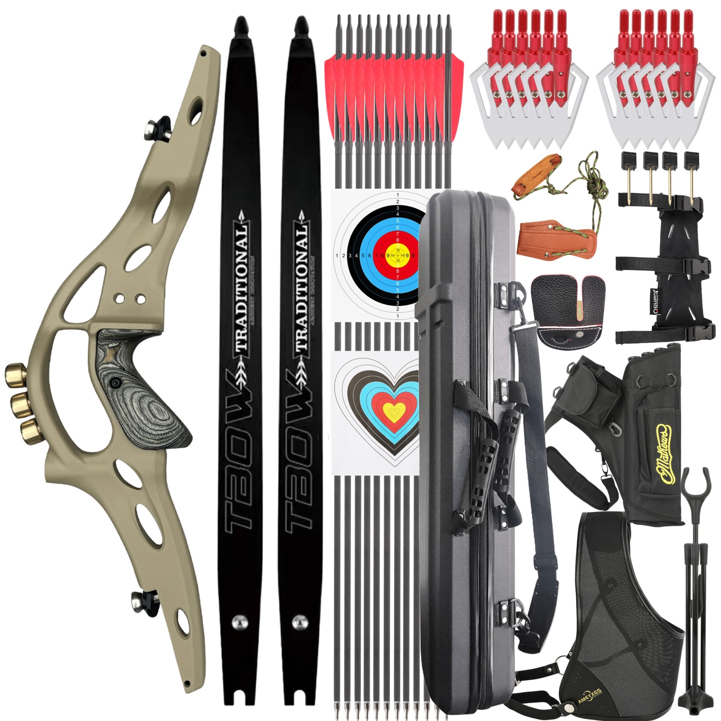 TBOW ILF Recurve Bow 62" 30-60lbs for American Hunting