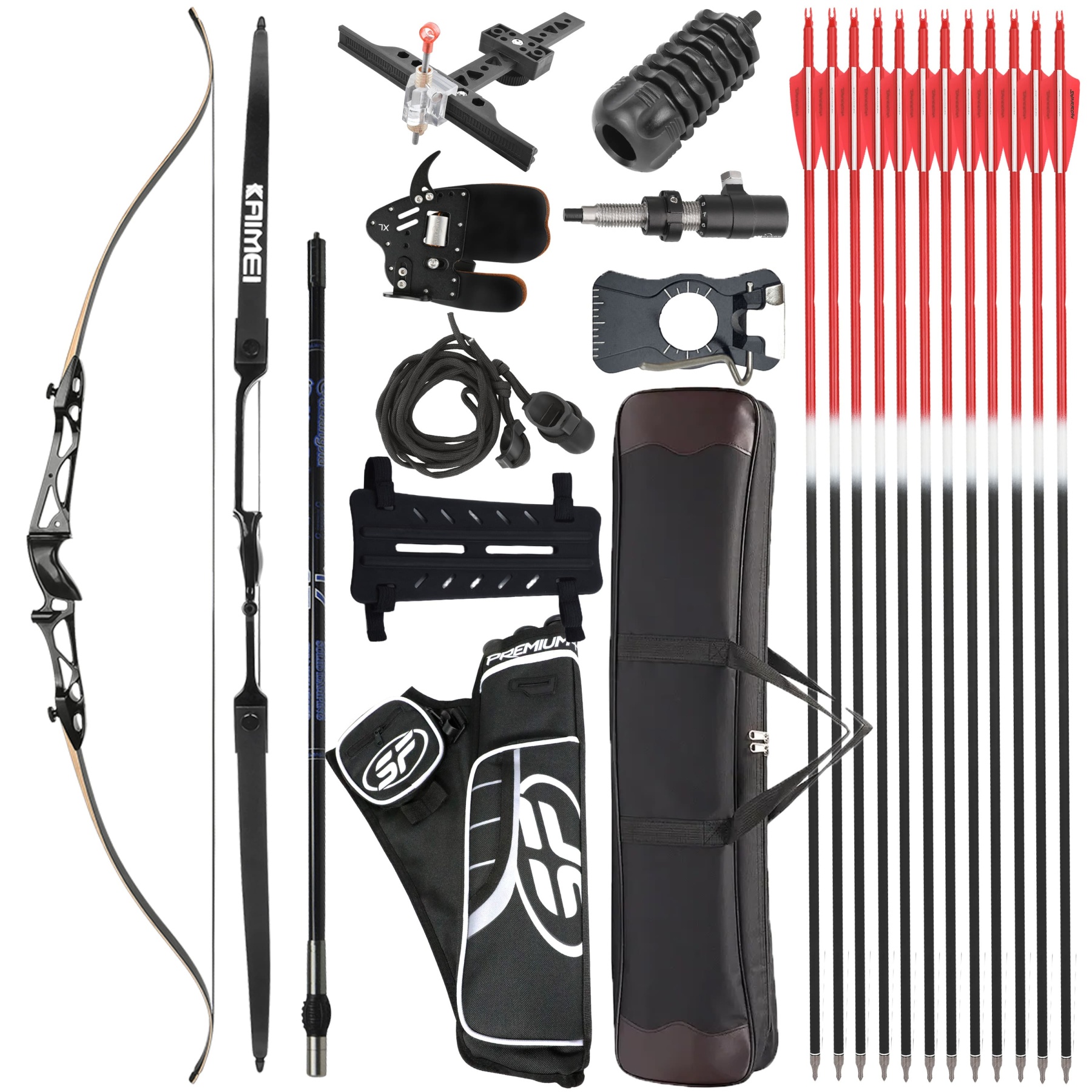 KAIMEI Recurve Bow 66" 68" 70" Olympic Complete Competition Kit