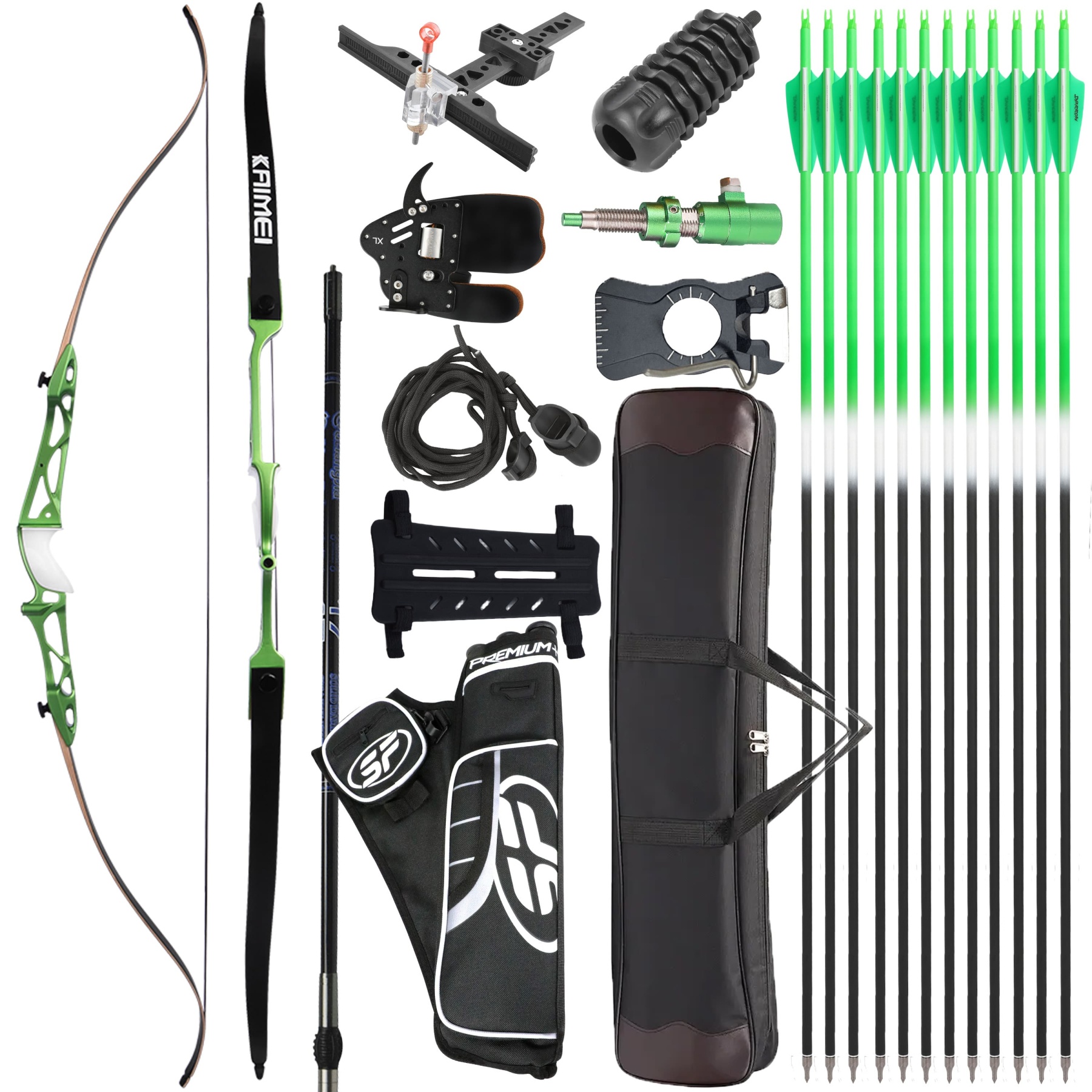 KAIMEI Recurve Bow 66" 68" 70" Olympic Complete Competition Kit