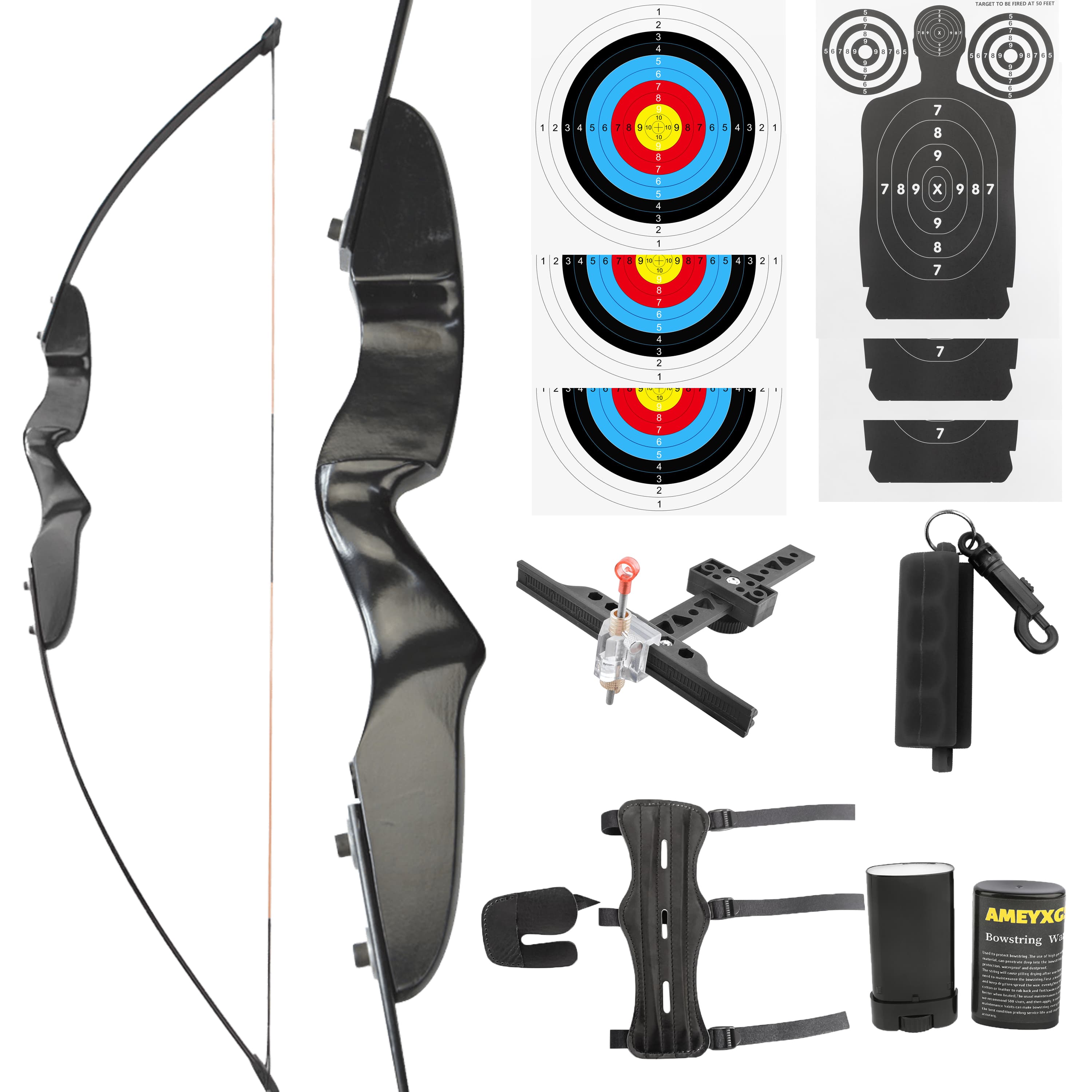 Archery Straight Bow Imported Beech Takedown Traditional Hunting