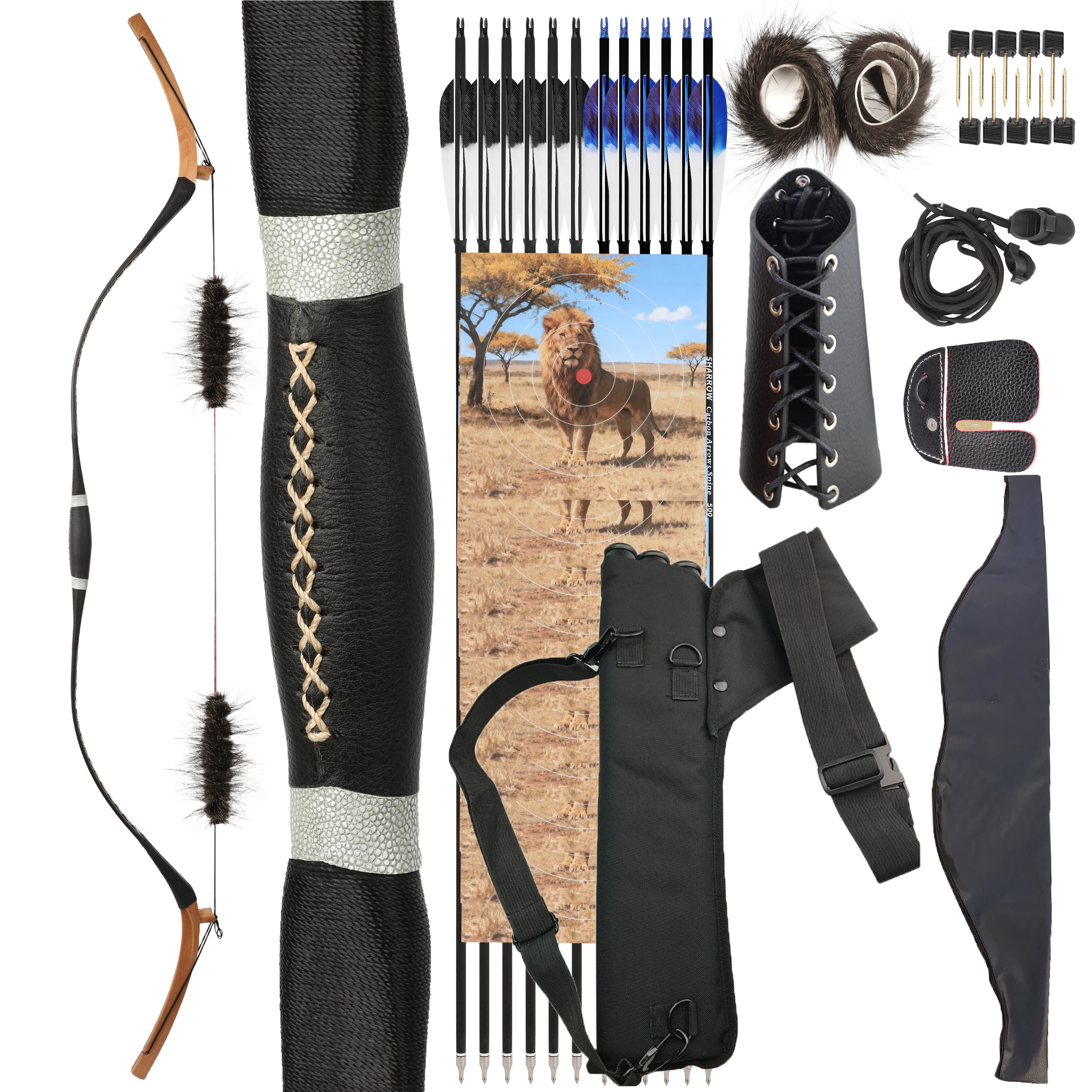 Manchu Qing Traditional Bow Longbow 64'' One-Piece Wooden