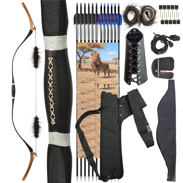 Manchu Qing Traditional Bow Longbow 64'' One-Piece Wooden