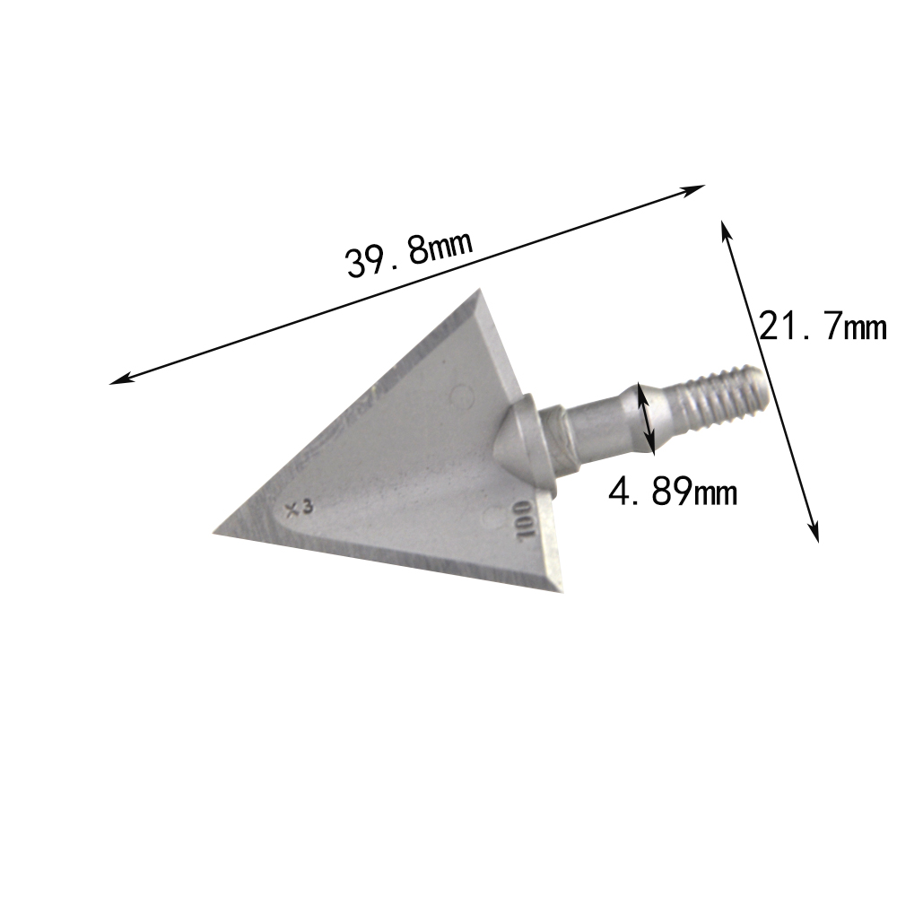 X3 Stainless Steel Arrowheads, 12 pcs, 100 Grain (6.8g)