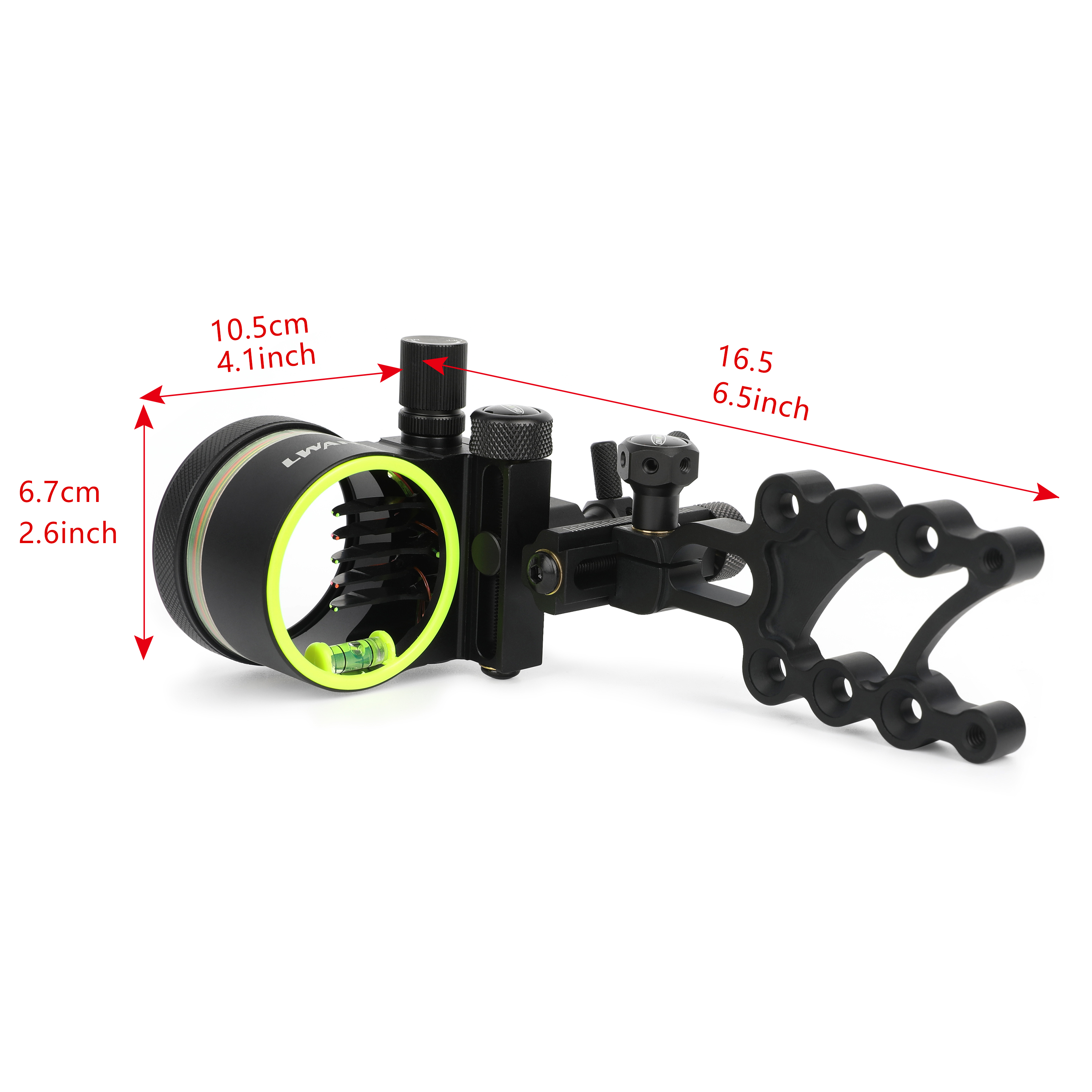 Compound Bow Sight, Right-Handed, CNC Alloy, 0.019" Fiber Optic, Micro-Adjustable