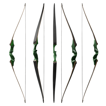 Black Hunter 60'' Archery Wooden Longbow Kit Hunting 20-60lbs