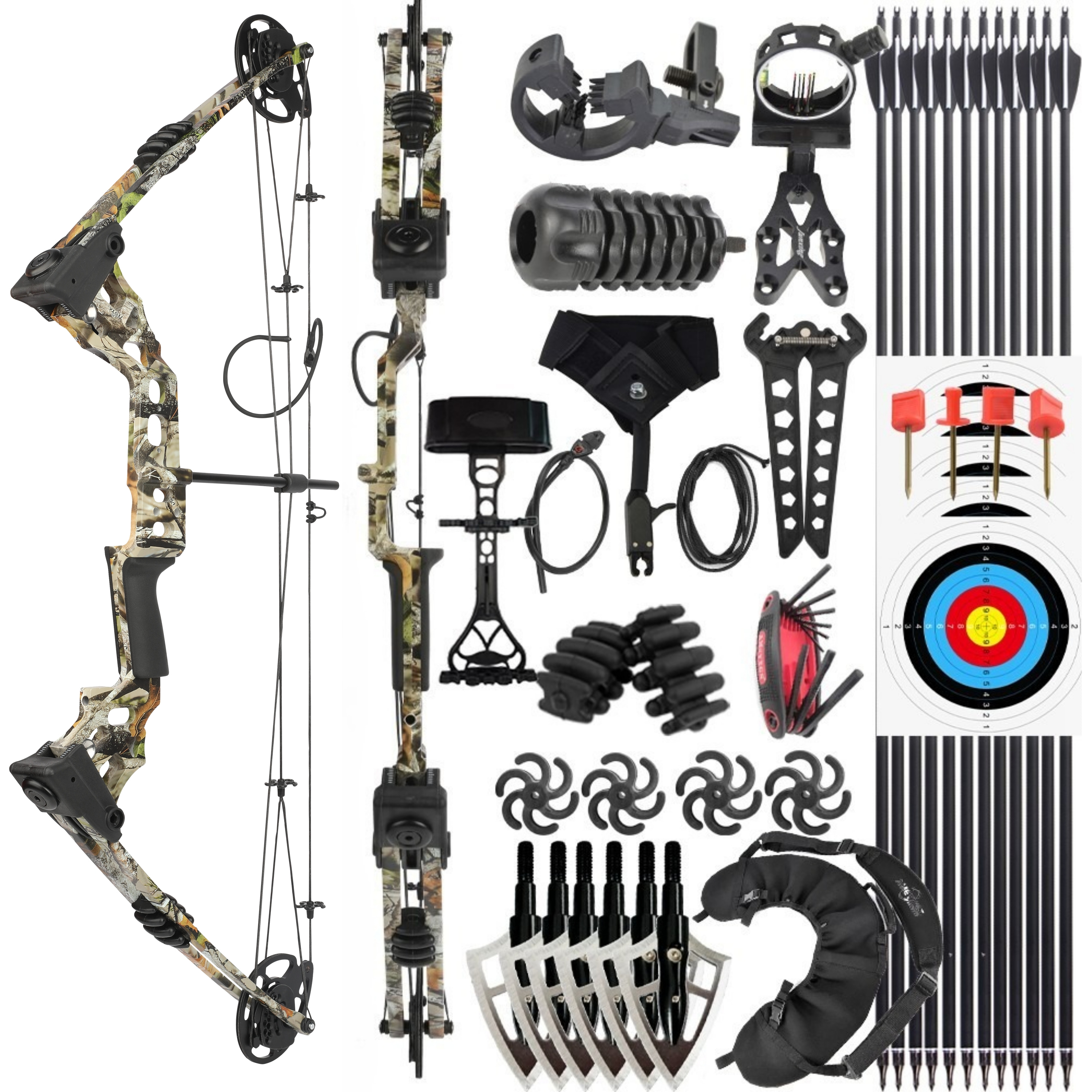 Junxing X8 Compound Bow Set - 20-70 lbs Adjustable