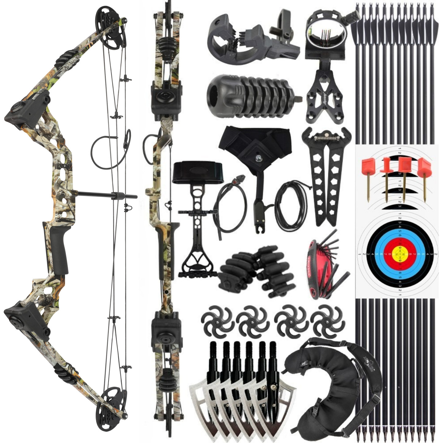 Junxing X8 Compound Bow Set - 20-70 lbs Adjustable
