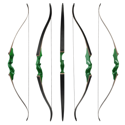 Black Hunter 60'' Archery Wooden Recurve Bow Kit 20-60lbs
