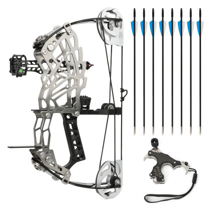 AME ARCHERY Short Axle Compound Bow – Style B – Adjustable 15–32lbs(Mini Bow)