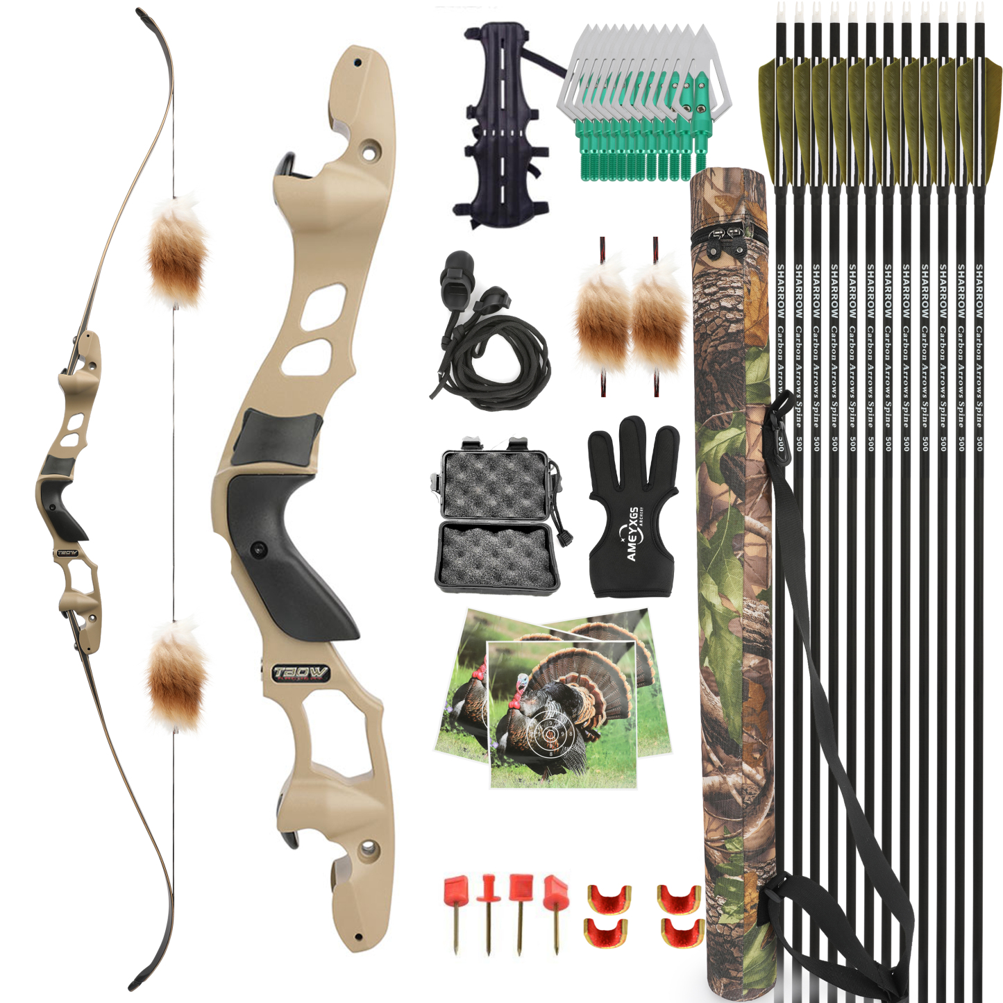 JUNXING ARCHERY Taow 62" Recurve ILF Bow