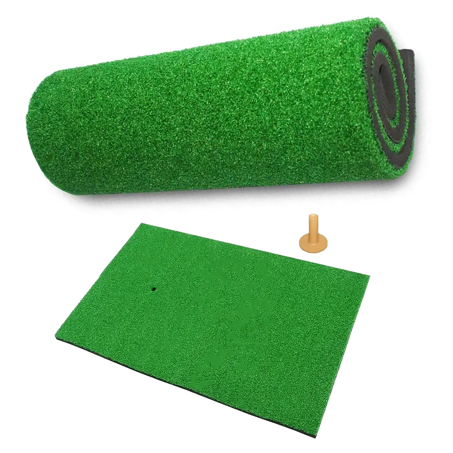 Mini Golf Practice Mat Portable Artificial Turf Training Pad Tee 