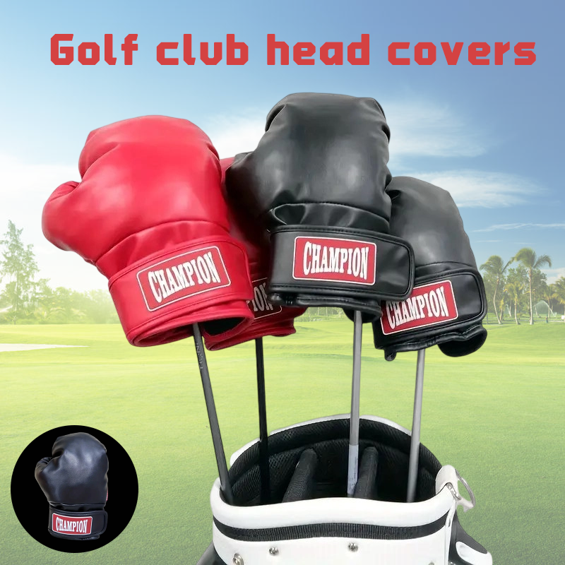 Golf Club Head Covers Protector Boxing Glove PU Leather Protection