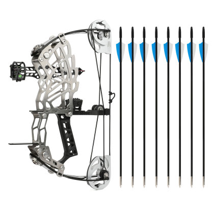 13" Mini Compound Bow Arrow Set 15-32lbs Archery Target Shooting