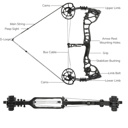 20-70lbs Compound Bow set Shooting Steel Ball Target Archery