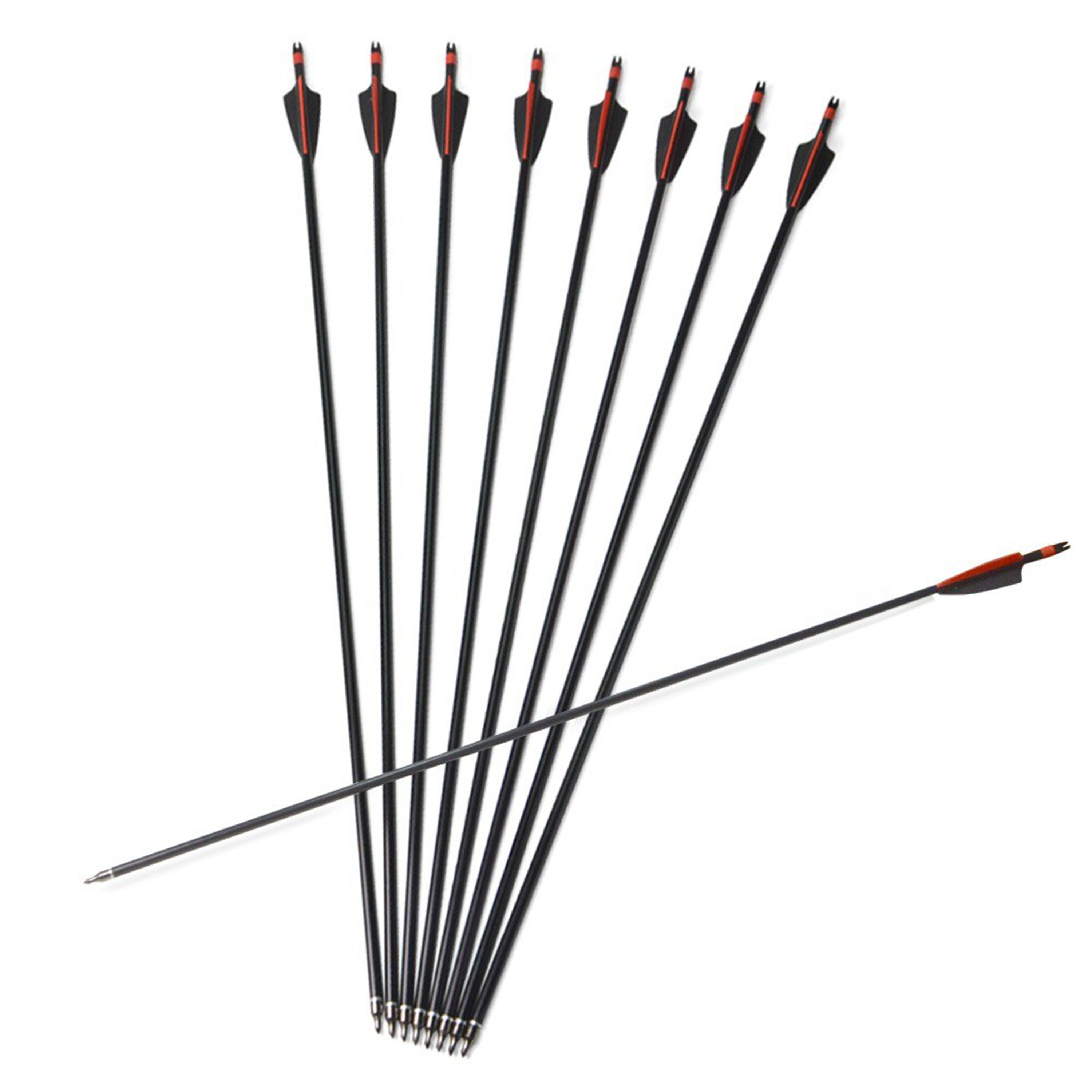 12X Spine400 Carbon Arrows 30" Arrow Shaft Compound Recurve Shooting